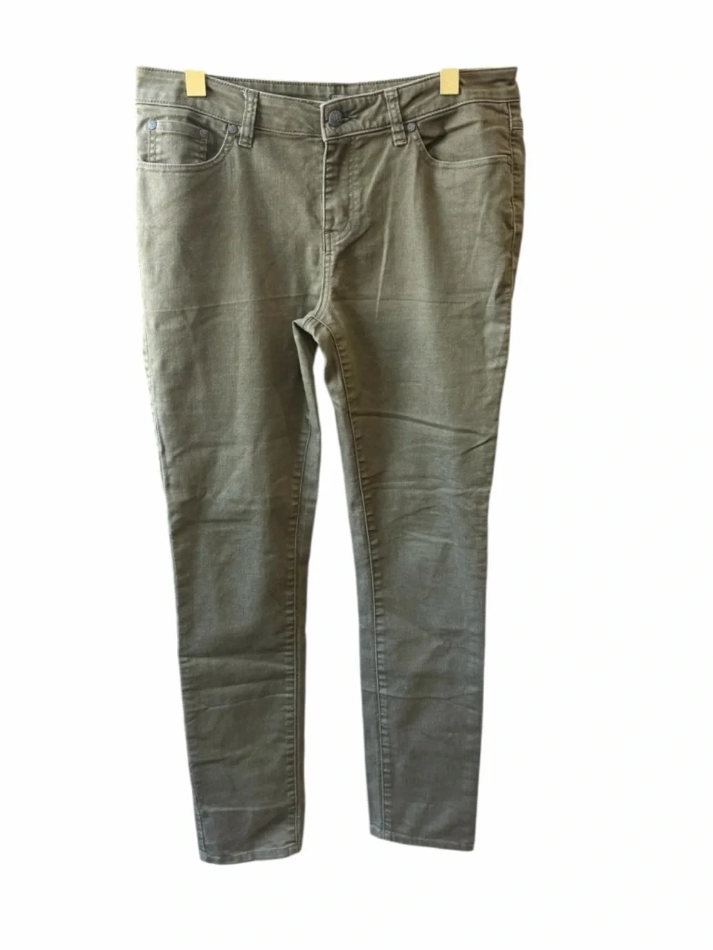 Prana Olive-Tone Stretch Skinny Jeans Size 10